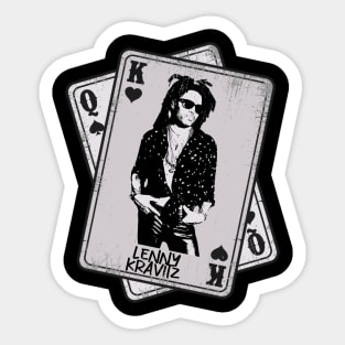 Retro Lenny Kravitz Style Card Sticker